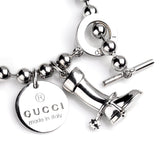 Gucci Bead Charm Toggle Silver Bracelet 0000677