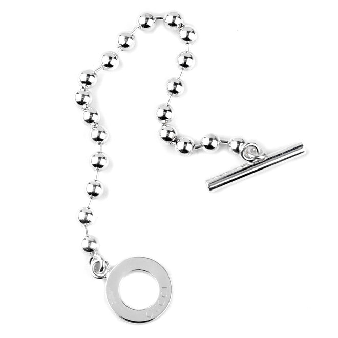 Gucci Beaded Toggle Lock Silver Bracelet 0000782