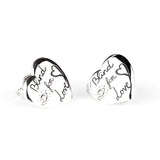 Gucci Blind for Love Heart Silver Earrings 0000798