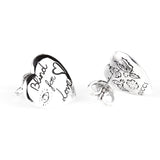 Gucci Blind for Love Heart Silver Earrings 0000798