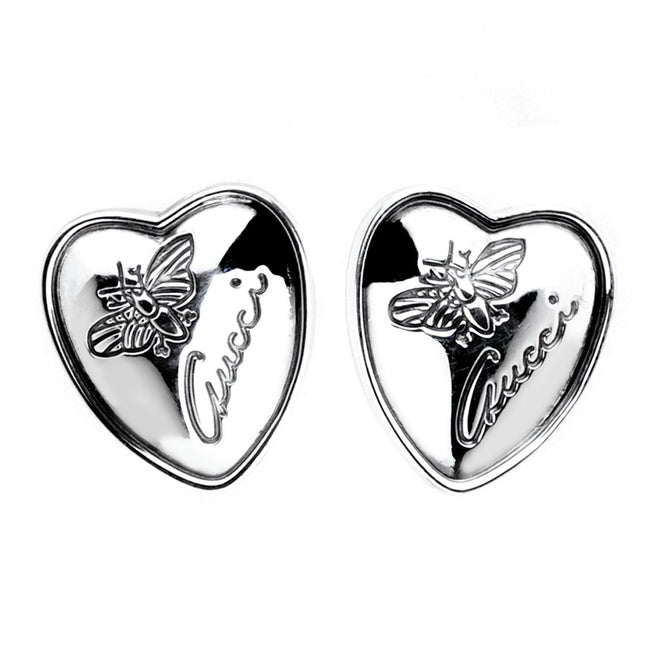 Gucci Butterfly Heart Stud Earrings 0000755