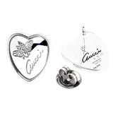 Gucci Butterfly Heart Stud Earrings 0000755