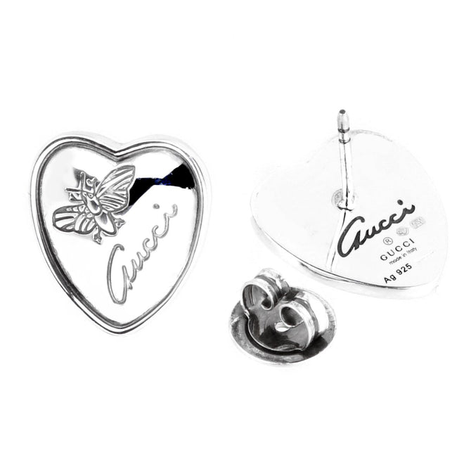 Gucci Butterfly Heart Stud Earrings