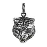 Gucci Cat Burnished Silver Charm Pendant 0000685