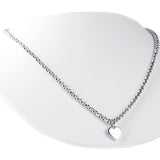 Gucci Chain Link Heart Silver Necklace 0000719