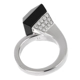 Gucci Chiodo Diamond White Gold Onyx Ring 0002149