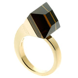 Gucci Chiodo Smokey Quartz Gold Ring 0000286