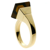 Gucci Chiodo Smokey Quartz Gold Ring 0000286
