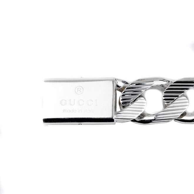 Gucci Cuban Link Chain Silver Bracelet 0000734