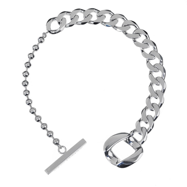 Gucci Cuban Link Toggle Silver Bracelet 0000749