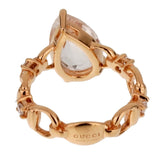 Gucci Diamond Topaz Rose Gold Cocktail Ring 0001298