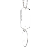 Gucci Dog Tag Silver Necklace 0000808
