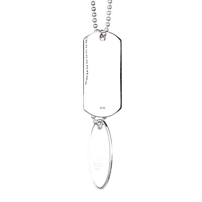 Gucci Dog Tag Silver Necklace 0000808