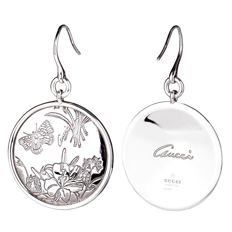 Gucci Flora Silver Drop Earrings 0000805
