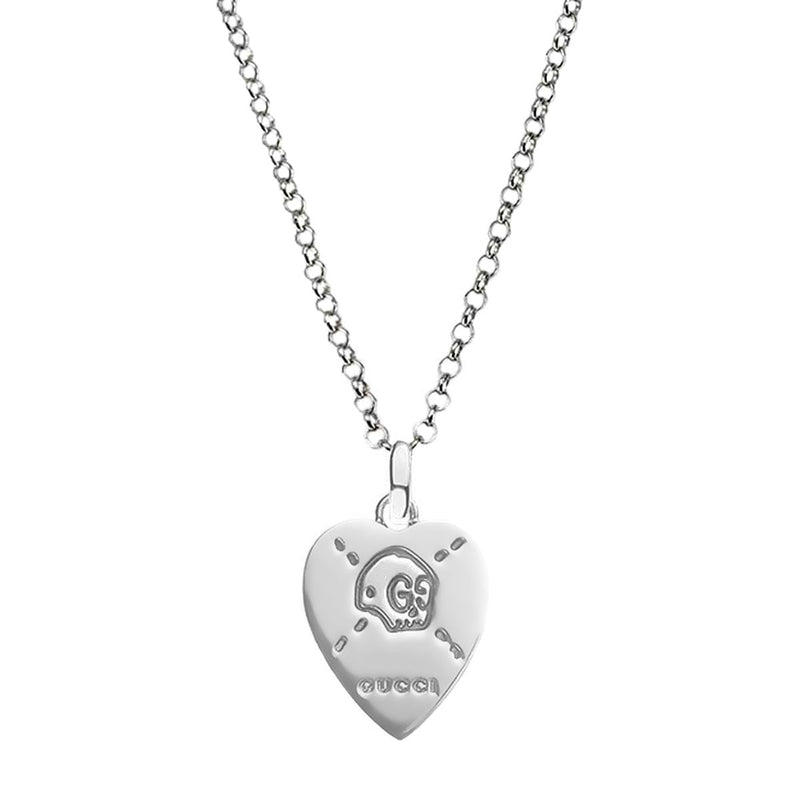 Gucci Ghost Heart Silver Necklace 0000671
