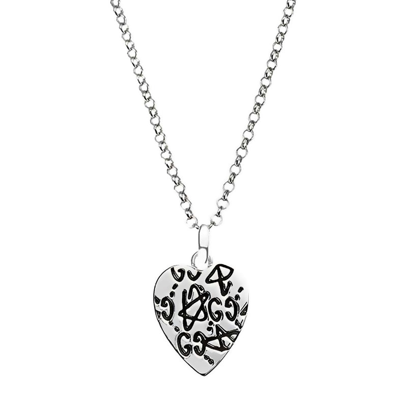 Gucci Ghost Heart Silver Necklace 0000671