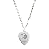 Gucci Ghost Heart Silver Necklace 0000672