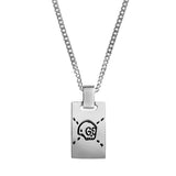 Gucci Ghost Tag Pendant Silver Necklace 0000840