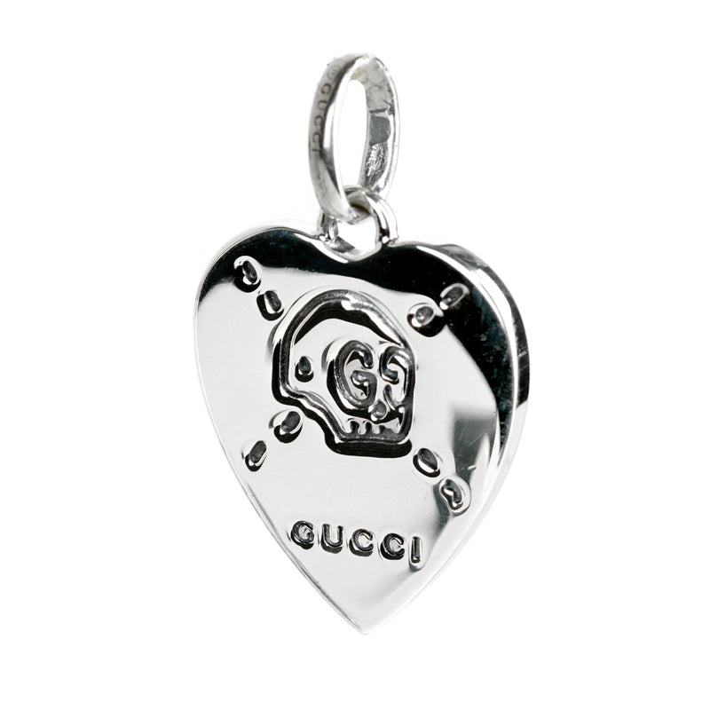 Gucci Heart Skull Stars Silver Charm Pendant 0000714