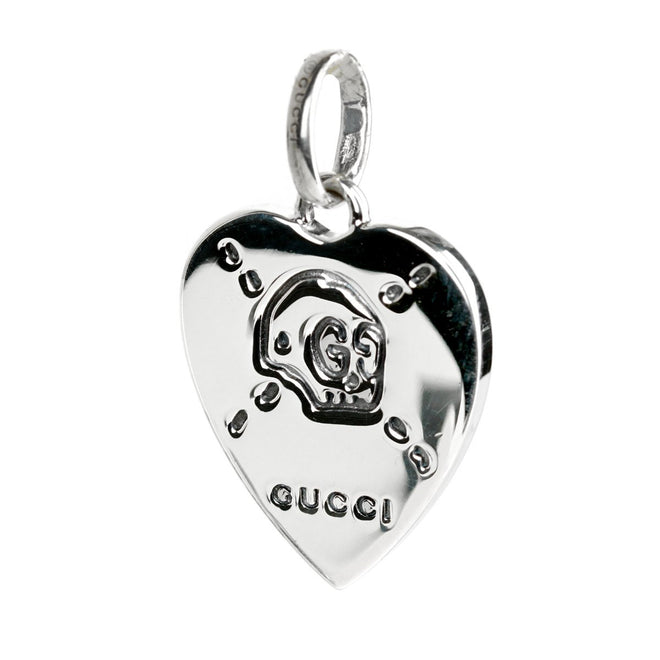 Gucci Heart Skull Stars Silver Charm Pendant 0000715