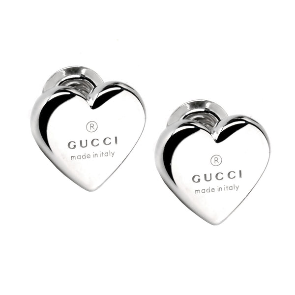 Gucci Heart Stud Silver Earrings 0000698