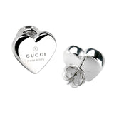 Gucci Heart Stud Silver Earrings 0000698