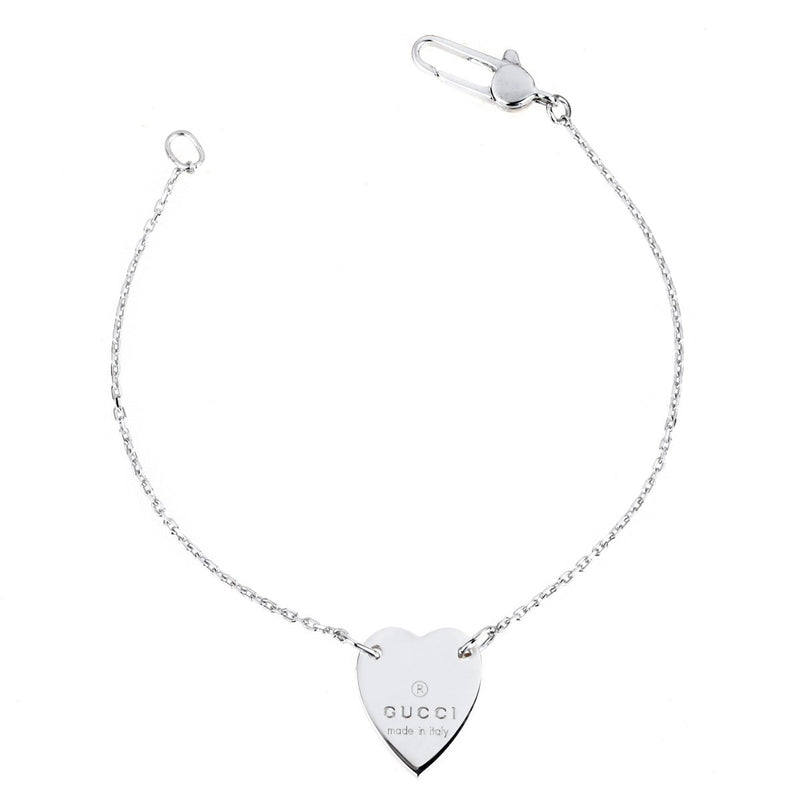 Gucci Heart Trademark Silver Bracelet 0000705
