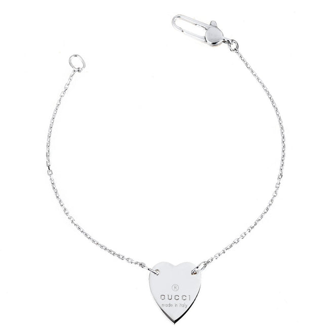 Gucci Heart Trademark Silver Bracelet 0000706