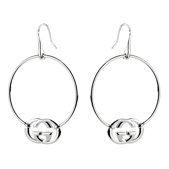 Gucci Hoop Double G Silver Earrings 0000793