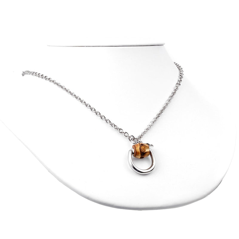Gucci horsebit sales necklace silver