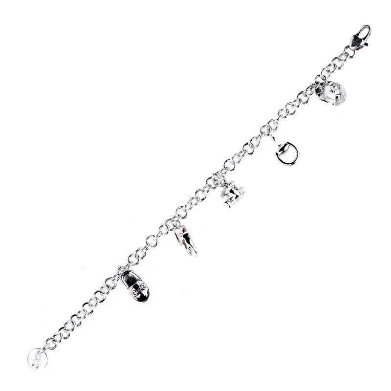 Gucci Horsebit Charm Silver Bracelet 0000819
