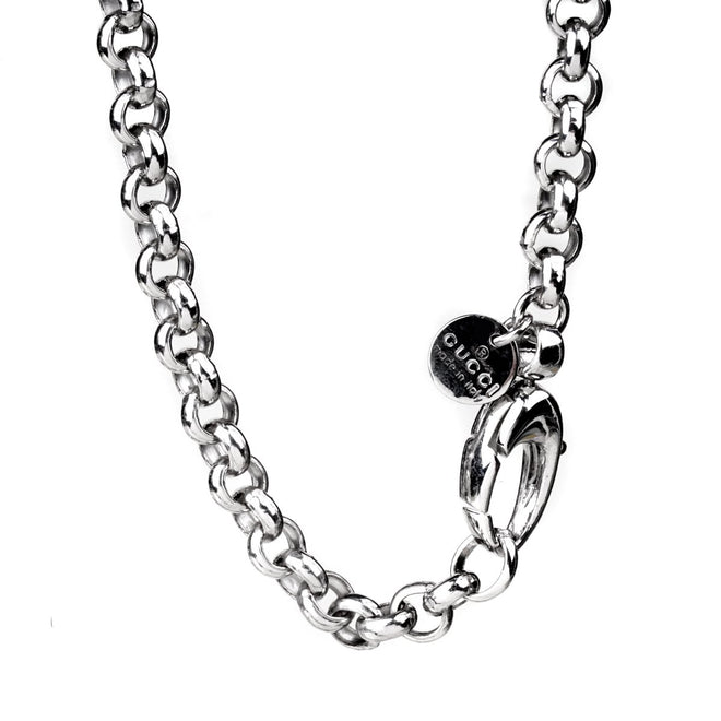 Gucci Horsebit Diamantissima Silver Necklace 0000717