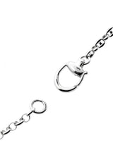 Gucci Horsebit Diamond Necklace in White Gold GCC3345