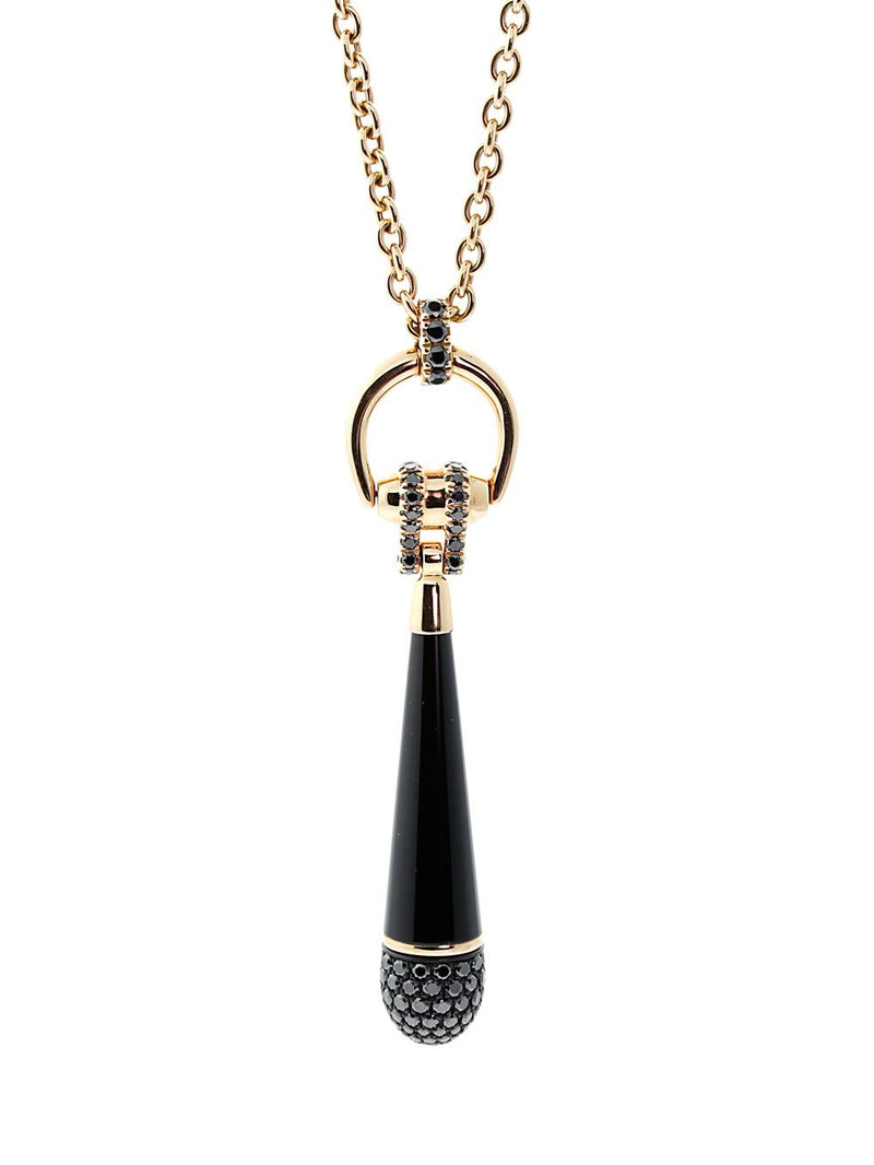 Gucci Horsebit Diamond Rose Gold Necklace GCC10002