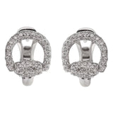 Gucci Horsebit Diamond White Gold Earrings 0001246