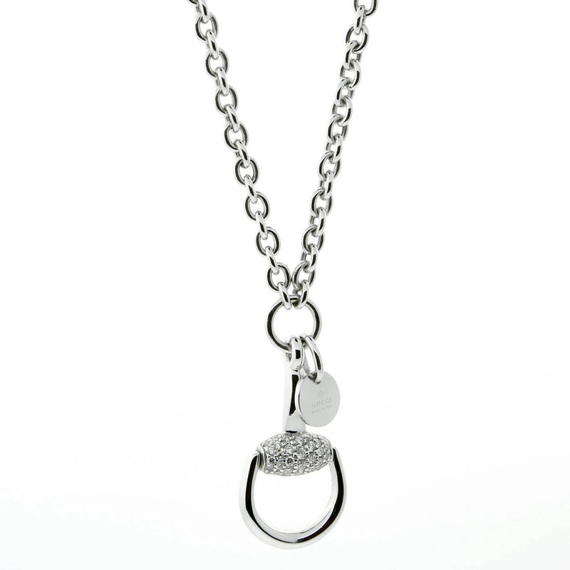 Gucci Horsebit Diamond White Gold Necklace gucci-horsebit-d-wg