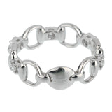 Gucci Horsebit Diamond White Gold Ring 0002052