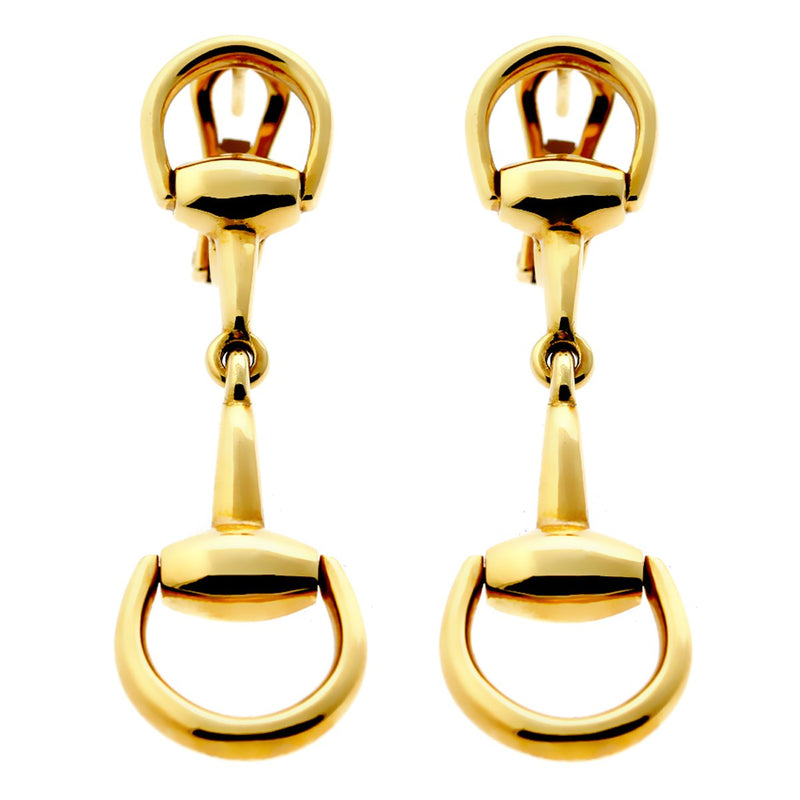Gucci Horsebit Gold Drop Earrings 0000362