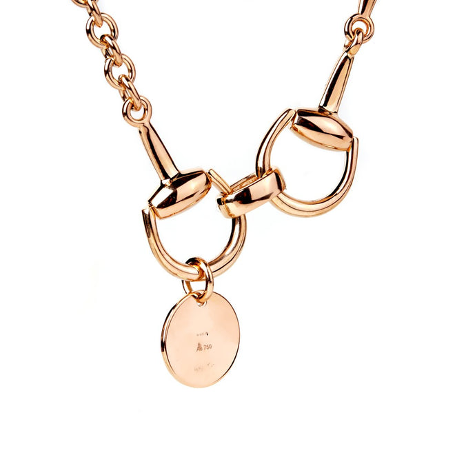 Gucci Horsebit Long Rose Gold Necklace 0000655