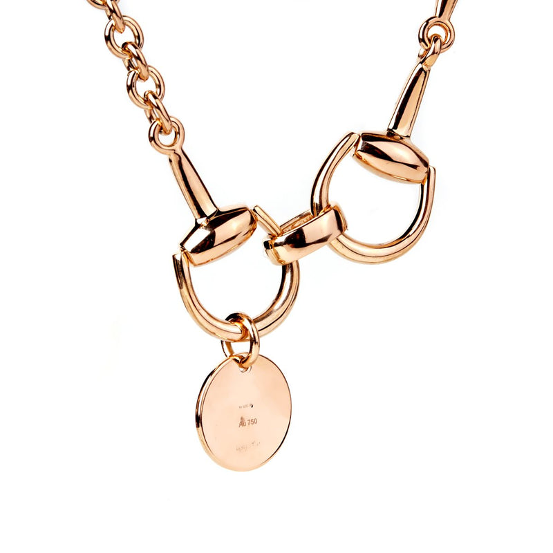 Gucci Horsebit Long Rose Gold Necklace 0000655