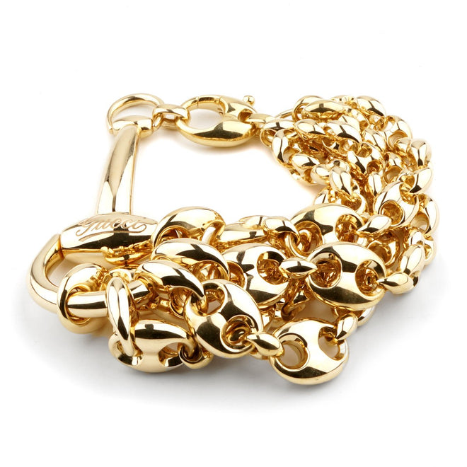 Gucci Horsebit Multistrand Gold Bracelet 0000656