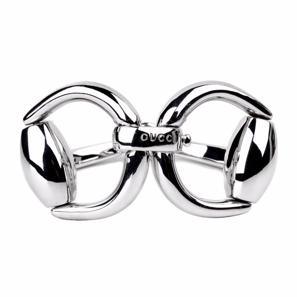 Gucci Horsebit Silver Bangle Bracelet 0000796