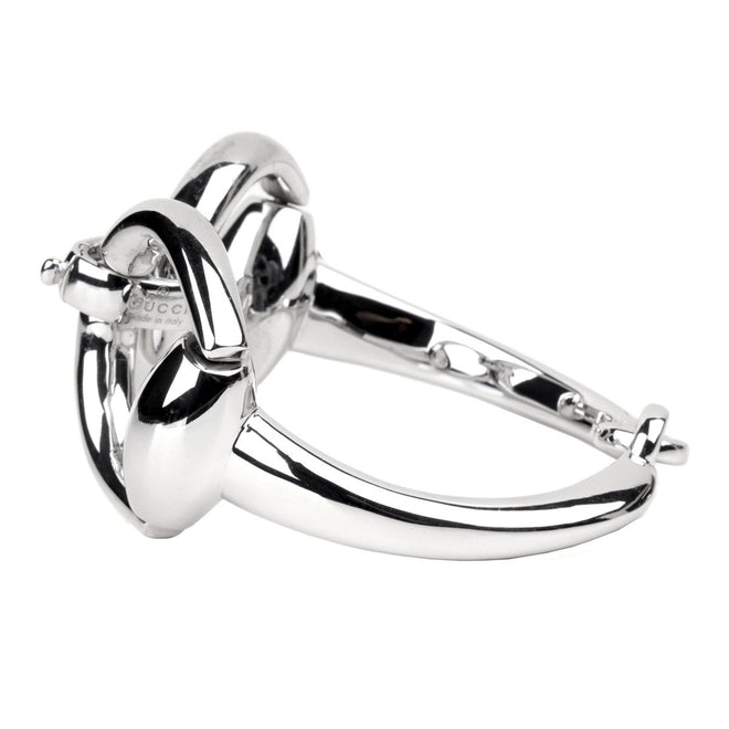 Gucci Horsebit Silver Bangle Bracelet 0000796