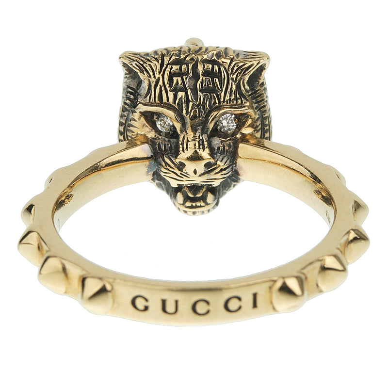 gucci le marche des merveilles topaz diamond yellow gold ring sz 6 0003364