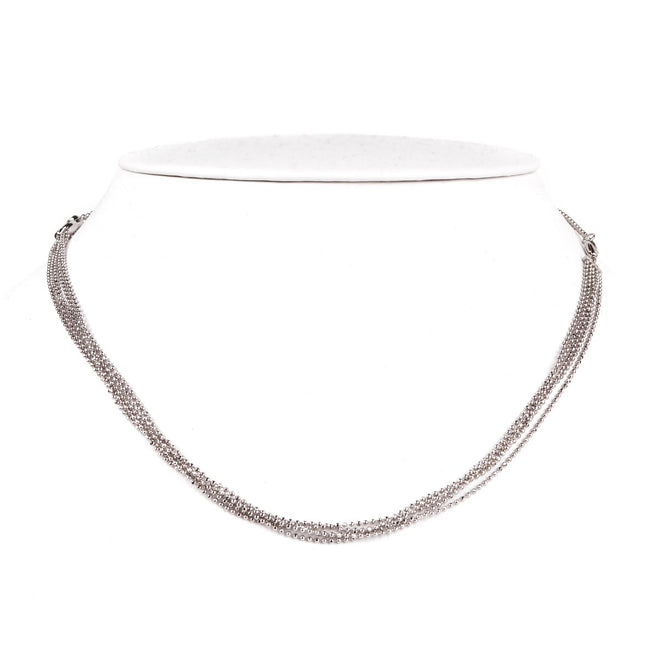 Gucci Multistrand White Gold Diamond Necklace 0000657