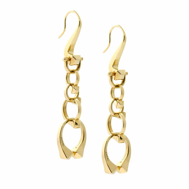 Gucci Nail Gold Drop Earrings 0000539