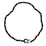 Gucci Onyx Bead Silver Necklace 0000833