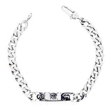 Gucci Skull Id Silver Cuban Bracelet 0000726