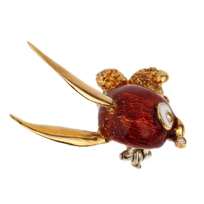 Gucci Vintage 1970s' Whimsical Bunny Yellow Gold Brooch 0003300