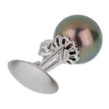 Harry Winston Pearl Diamond Platinum Cufflinks 0002160